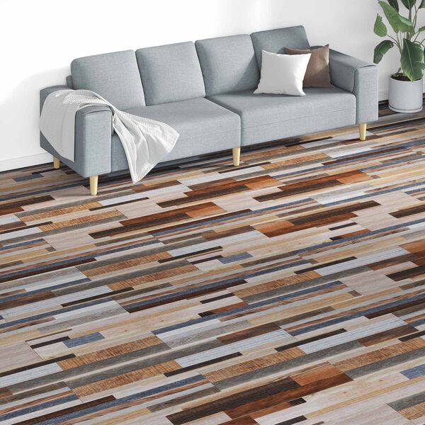 vidaXL Flooring Planks 18 pcs Multicolour 5.26 m&sup2; PVC