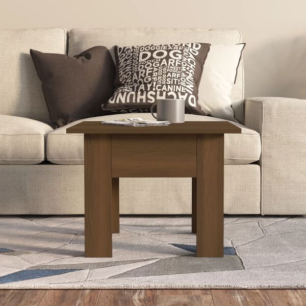vidaXL Coffee Table Brown Oak 55x55x42 cm Engineered Wood