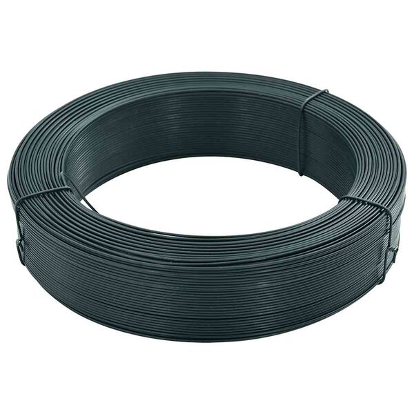 vidaXL Fence Binding Wire 250 m 2.3/3.8 mm Steel Blackish Green