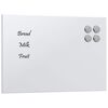 vidaXL Wall-mounted Magnetic Board White 40x30 cm Tempered Glass