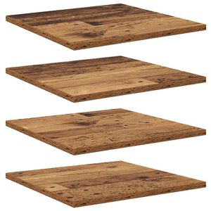 vidaXL Bookshelf Board 4 pcs Brown 40 x 40 x 1.5 cm Engineered Wood