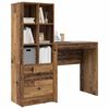 vidaXL Desk with Drawer 2 pcs Old Wood