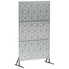 vidaXL Privacy Screen 100 x 50 x 180 cm Galvanised Steel Silver