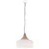 vidaXL Industrial Hanging Lamp White Iron & Solid Wood 45 cm E27