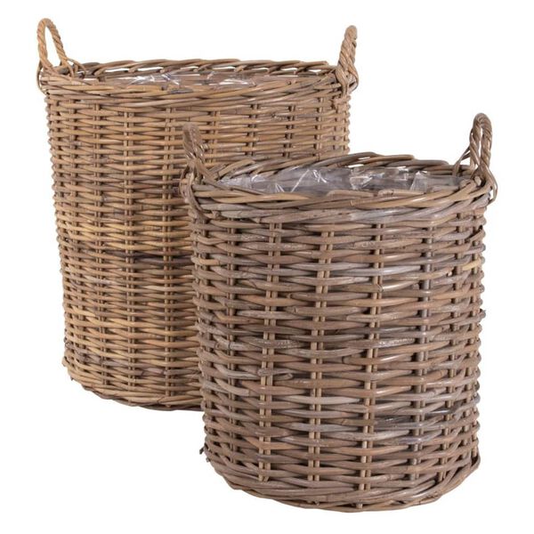 House Nordic 2 Piece Round Baskets Ivy Kubu Rattan