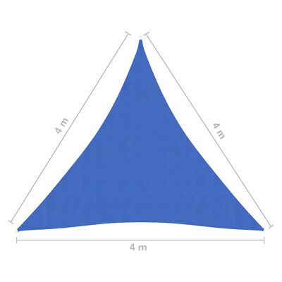 vidaXL Sunshade Sail 160 g/m² Blue 4x4x4 m HDPE