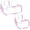 vidaXL Sofa Sets with Cushion 3 pcs Cream 115 x 56 x 80 cm Plywood