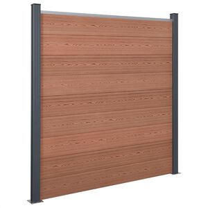 vidaXL Fence Panel Set Brown 180x186 cm WPC