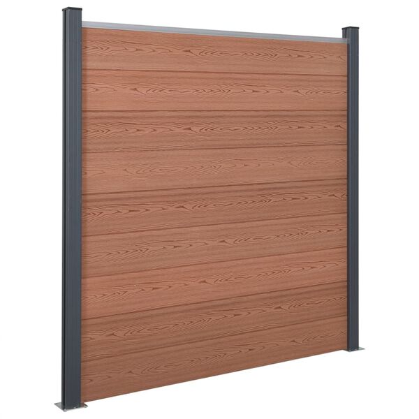 vidaXL Fence Panel Set Brown 180x186 cm WPC