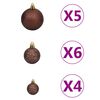 vidaXL Artificial Pre-lit Christmas Tree with Ball Set Black 150 cm PVC