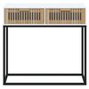 vidaXL Console Table White 80x30x75 cm Engineered Wood and Iron
