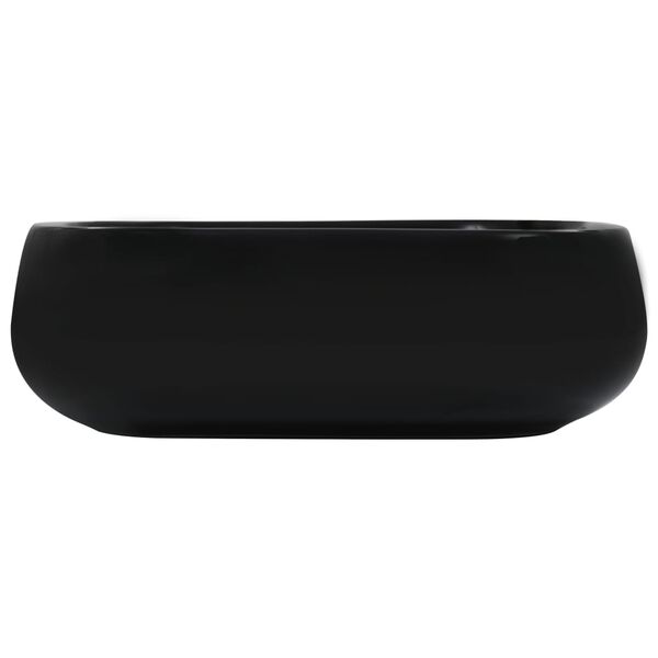 vidaXL Wash Basin 44.5x39.5x14.5 cm Ceramic Black