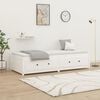 vidaXL Day Bed without Mattress White 90x190 cm Single Single Solid Wood Pine