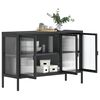 vidaXL Sideboard Black 105x35x70 cm Glass and Steel