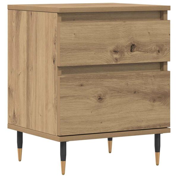 vidaXL Bedside Cabinet Artisan Oak 40x35x50 cm Engineered Wood