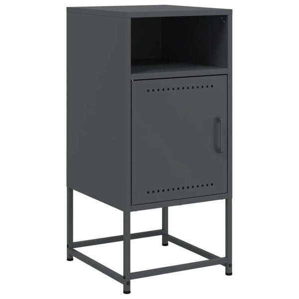 vidaXL Bedside Cabinet Anthracite 36x39x78 cm Steel