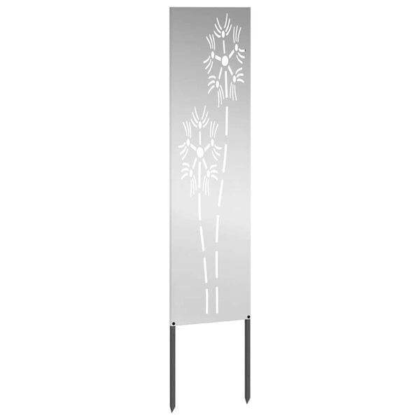 vidaXL Garden Privacy Screen Silver 32 x 140 cm Galvanised steel