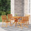 vidaXL 5 Piece Garden Dining Set Solid Wood Acacia