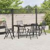 vidaXL Garden Dining Set Folding 5 pcs Anthracite Steel
