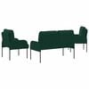vidaXL Sofa Sets 3 pcs Dark Green 115 x 56 x 80 cm Plywood