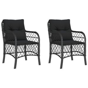 vidaXL Garden Chair | Set of 2 | Black