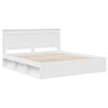 vidaXL Bed Frame with Headboard White 180 x 200 cm Solid Pine Wood