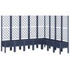 vidaXL Garden Planter with Trellis Blue Grey 200x160x142 cm PP
