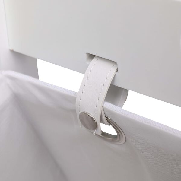 vidaXL 4-Layer Basket Rack White 35x35x125 cm Wood