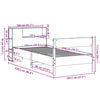 vidaXL Bookcase Bed without Mattress White 100x200cm Solid Wood Pine