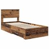 vidaXL Bed Frame with Headboard Old Wood 90 x 200 cm Engineered Wood