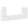 vidaXL TV Cabinet Set 4 pcs High Gloss White Engineered Wood
