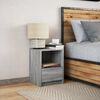 vidaXL Bedside Cabinet with LED Lights Grey Sonoma Engineered Wood