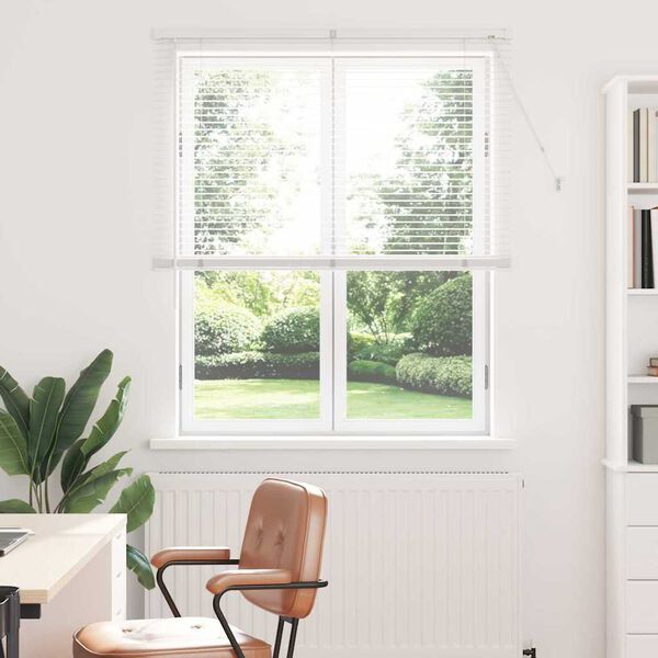 vidaXL Venetian Blinds Height Adjustable White 175 x 110 cm Aluminium