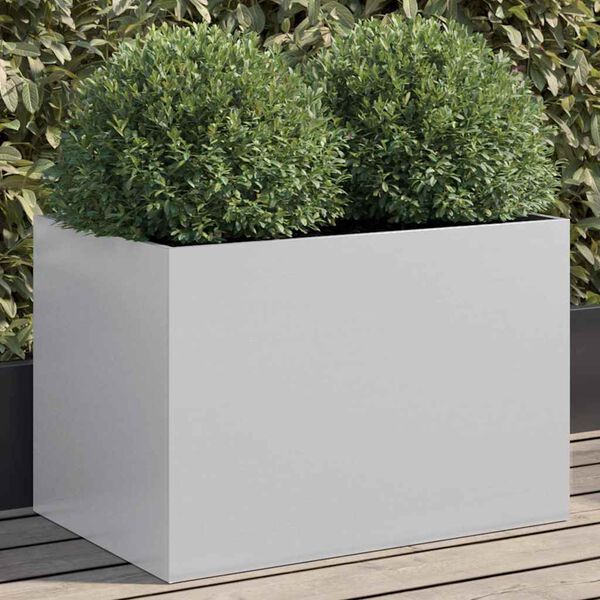 vidaXL Planter Silver 62x40x39 cm Galvanised Steel