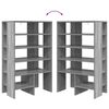 vidaXL Shoe Cabinet with Shelf 2 pcs Grey Sonoma Engineered Wood