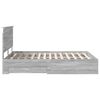 vidaXL Bed Frame with Drawer Grey Sonoma 150 x 200 cm Engineered Wood