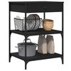 vidaXL Kitchen Trolley Black 60x48x89.5 cm Engineered Wood