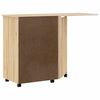 vidaXL Rolling Cabinet with Desk MOSS Clear Varnish Solid Pine wood