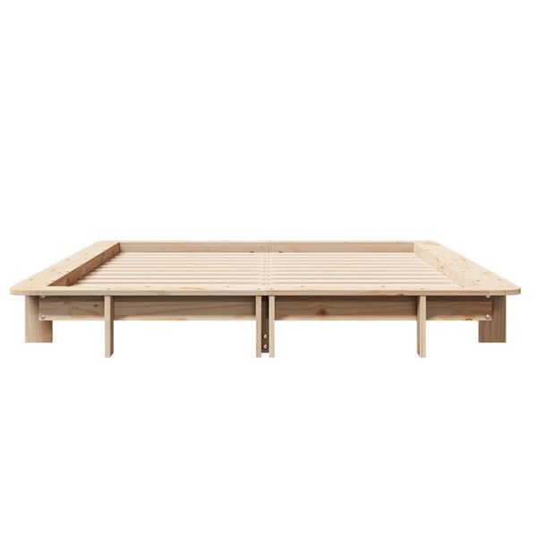 vidaXL Bed Frame without Mattress 120x190 cm Small Double Solid Wood Pine