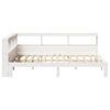 vidaXL Bookcase Bed without Mattress White 120x200 cm Solid Wood Pine