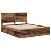 vidaXL Bed Frame with Headboard Old Wood 160 x 200 cm Solid Pine Wood