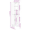 vidaXL Highboard Grey Sonoma 34.5x34x180 cm Engineered Wood