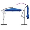 vidaXL Cantilever Banana Parasol Blue 249 x 249 x 250 cm