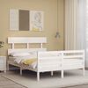vidaXL Bed Frame without Mattress White 120x200 cm Solid Wood