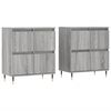 vidaXL Sideboards 2 pcs Grey Sonoma Engineered Wood