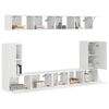 vidaXL TV Cabinet Set 5 pcs High Gloss White Engineered Wood