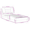 vidaXL Bed Frame with LED without Mattress "Hvar" White 90x200 cm