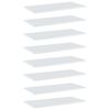 vidaXL Bookshelf Boards 8 pcs High Gloss White 80x40x1.5 cm Engineered Wood