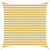vidaXL Sunshade Sail Yellow and White 2.5 x 2.5 m HDPE