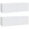 vidaXL Wall TV Cabinets 2 pcs White 100x30x30 cm Engineered Wood
